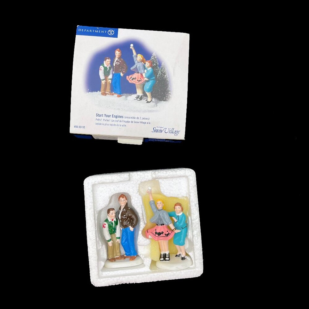 Dept 56 Snow Village Accessories Start Your Engines 55132 Christmas